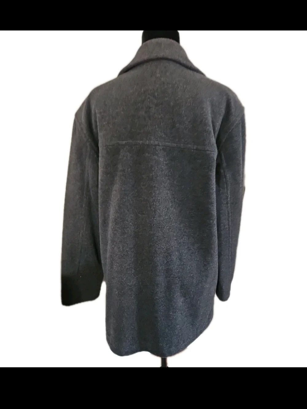 J.Crew Mens Wool Blend Gray Pea Coat  Classic Timeless Closet Staple Outerwear M